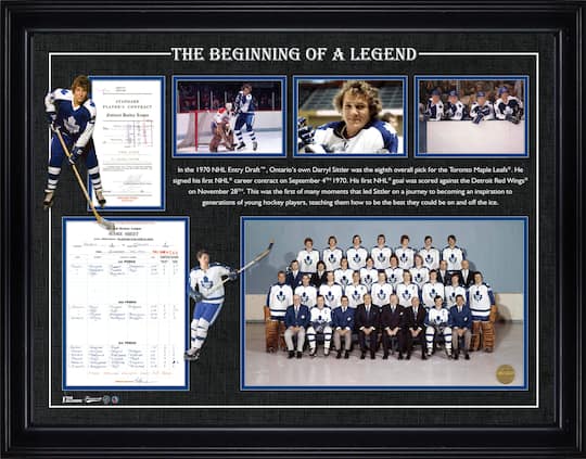 Darryl Sittler First Goal Framed Collage 36.5" x 28.5"